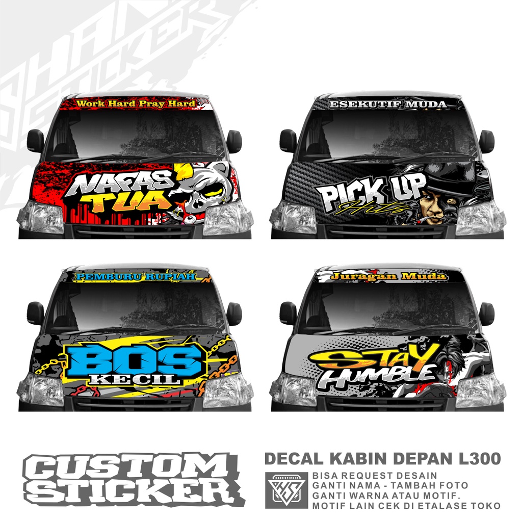 Sticker Grand Max Atau Decal Kabin Depan Grand Max Bisa Request Desain Murah Berkualitas