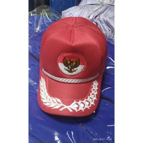 topi jaring garuda lis padi kapas