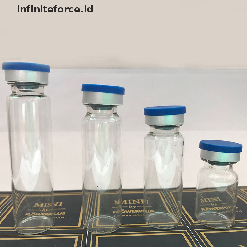 10pcs Botol Injeksi Obat Bahan Kaca