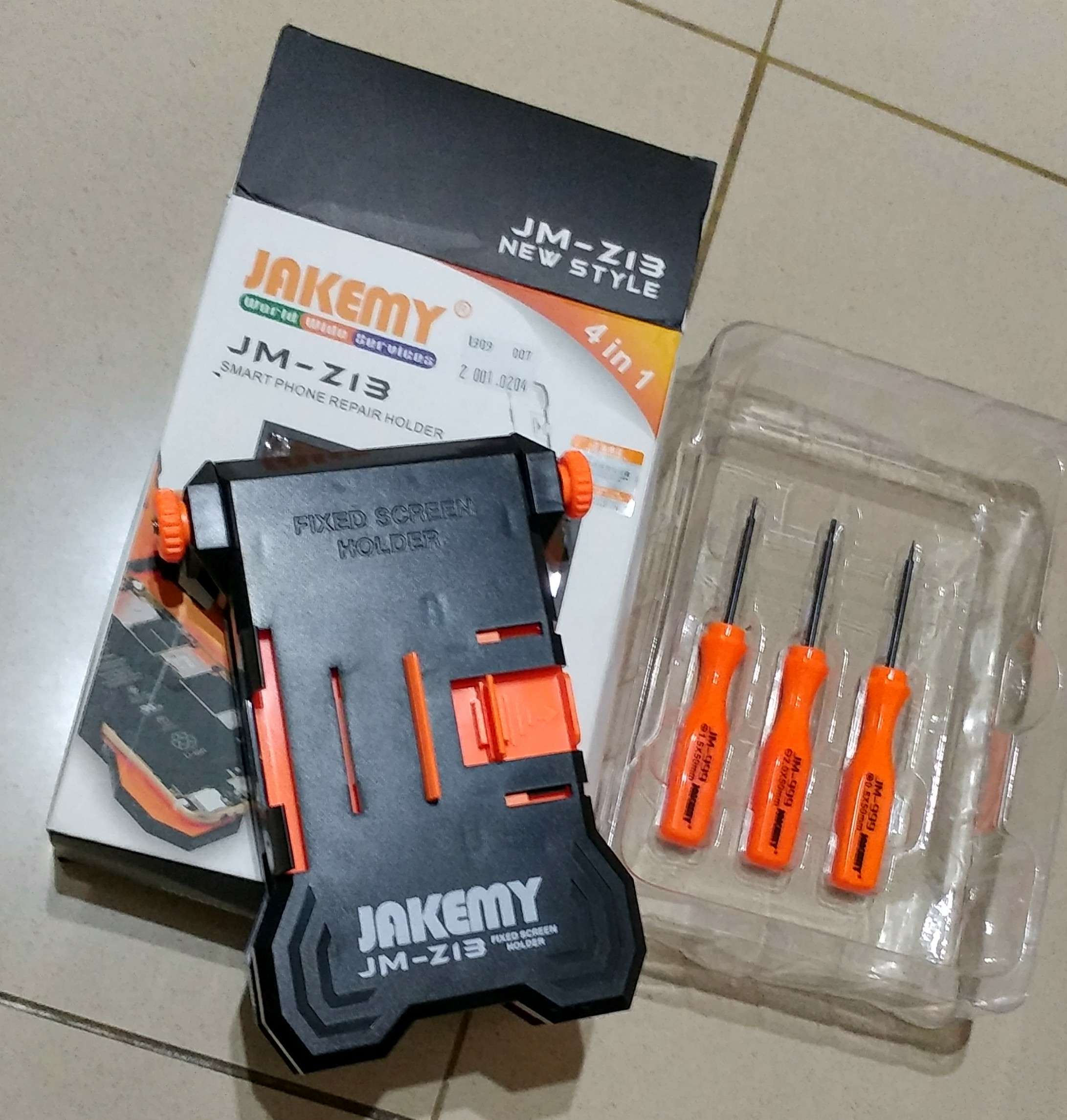 Jakemy Jm-z13 4 In 1 Adjustable Fixed Screen Pcb Repair Holder Screwdriver Bits Kit For Handphone