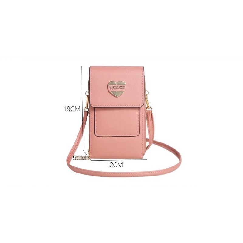 Tas Selempang Kulit Wanita Dompet Hp Cewek Touchscreen Mini Bag LN L080