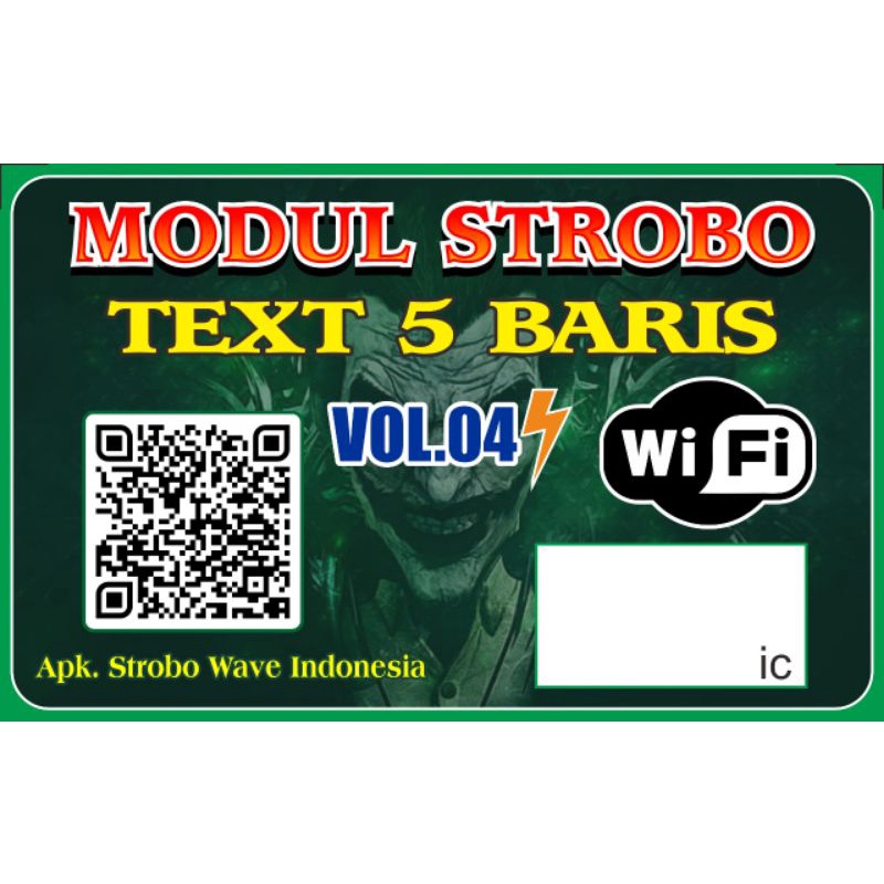 Modul strobo running text 5 baris vol.04