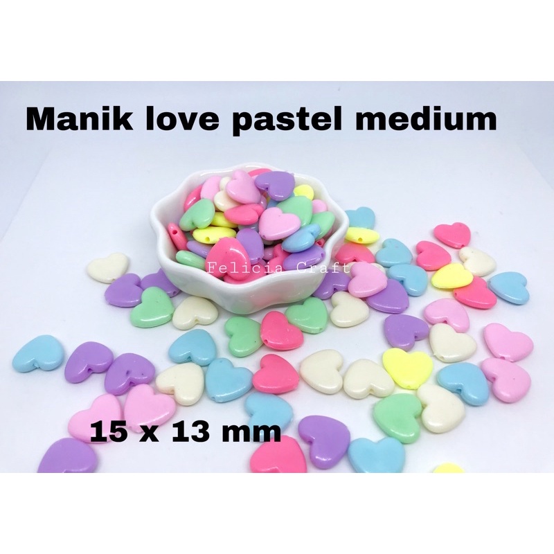 20gr [+/- 35pcs] Manik love pastel medium