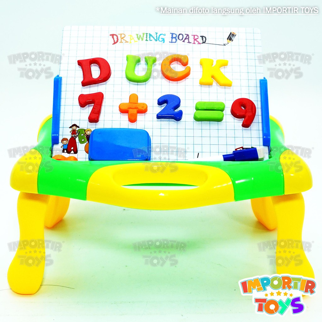 Mainan Edukasi Papan Tulis &quot;ALPHABET&quot; &quot;NUMBER&quot; + MAGNET &quot;ALPHABET&quot; SUPER TOYS (IMPORT QUALITY) Berku