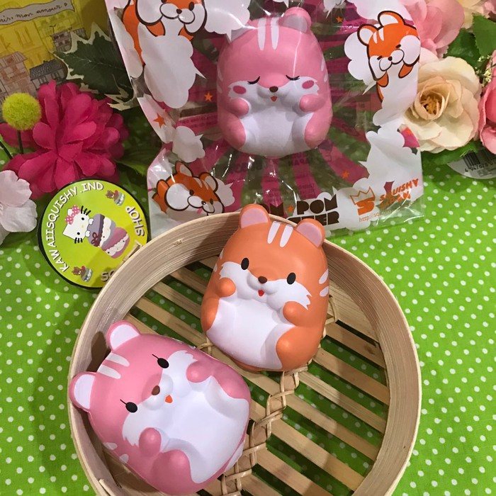 Squishy Licensed Ibloom Super Cute Hamster Pompom Original Harga DISKO