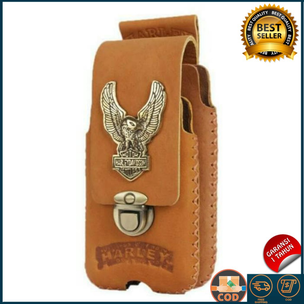 SARUNG HP KULIT ASLI HARLEY DAVIDSON - DOMPET HP HARLEY DAVIDSON - TAS HP KULIT TEBAL