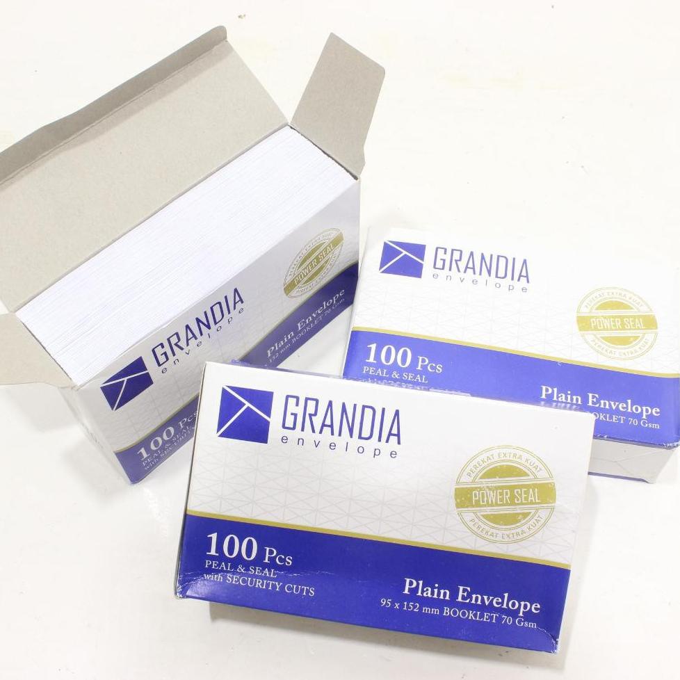 

((BISA COD)) Amplop Putih 104 GRANDIA / Amplop Polos Kecil Lem / Berperekat