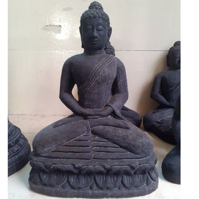 koleksi patung miniatur Budha teratai 23cm