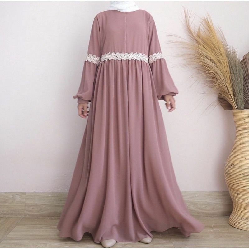BTC_SOLO01 || KAYANA MAXY ||  DRESS MUSLIM WANITA || GAMIS CERUTY GUZELY || GAMIS RENDA PINGGANG REN