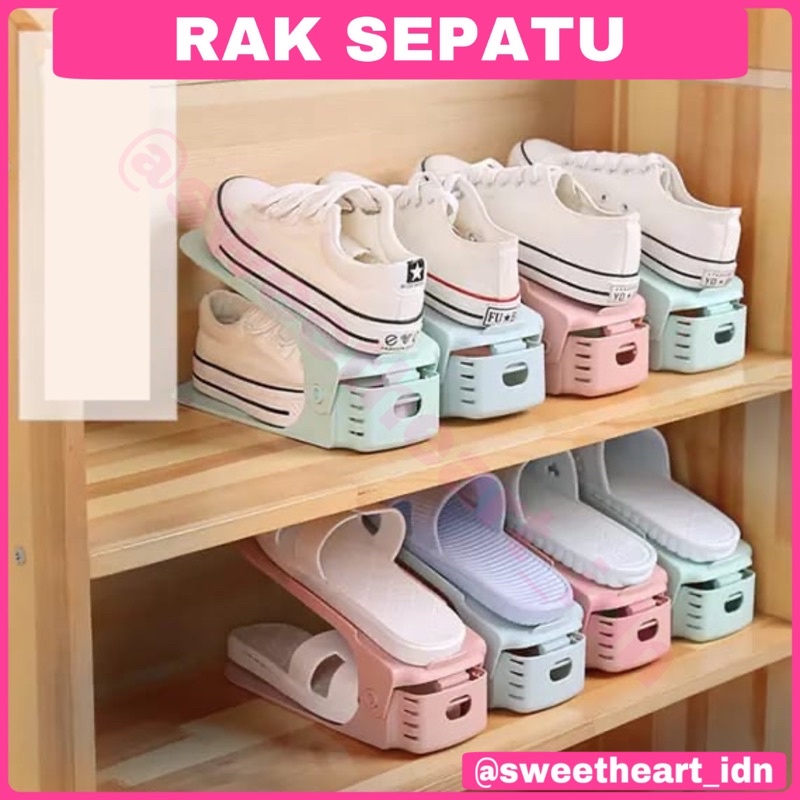 Rak Sepatu Sandal Heel Susun Kotak Sepatu Susun Lemari