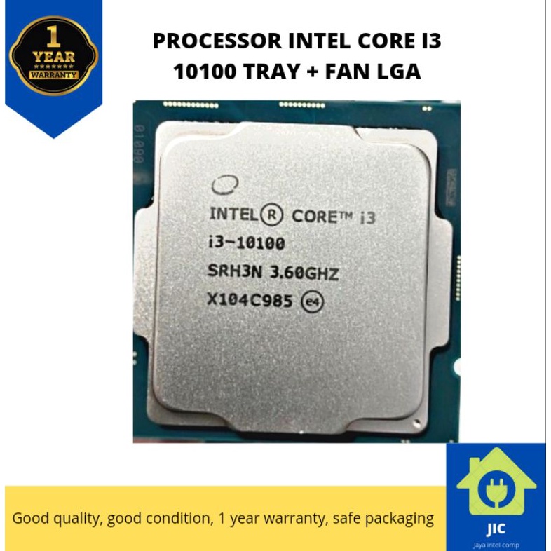 PROCESSOR INTEL CORE I3 10100 TRAY + FAN LGA