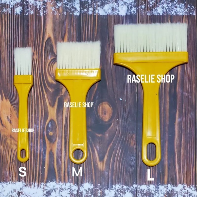 Kuas Kue Plastik Bulu Nylon Kuas Nilon Oles Kuning Telor Mentega BBQ Selai