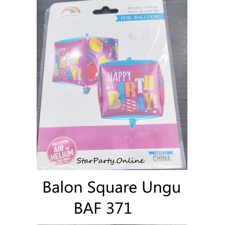 Balon Foil Square Ungu /Biru/Balon Square /Balon Foil