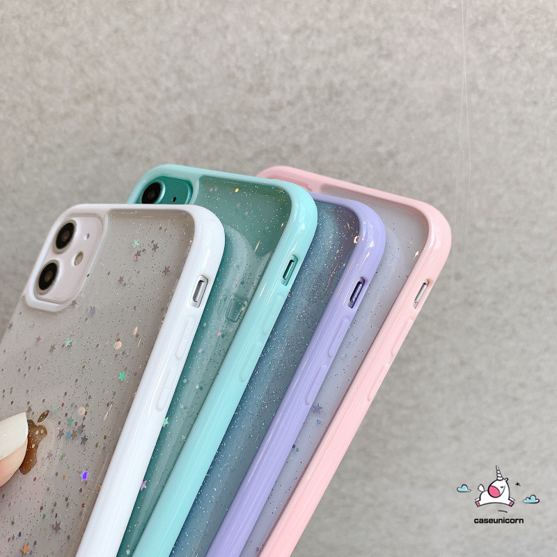 Case Bahan Tpu Aksen Glitter Untuk Iphone 12 Pro Max 11 8plus 7plus 8 7 11pro Max X Xs Max Xr Se 2020