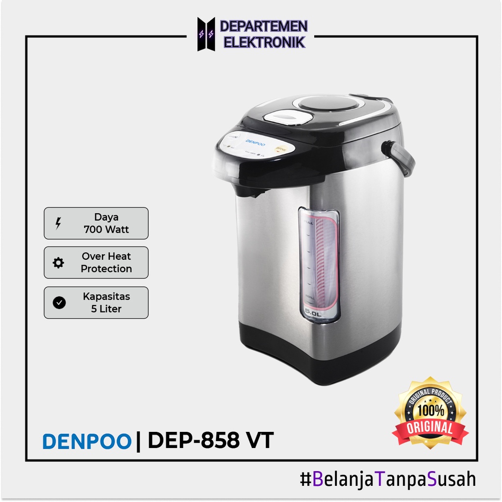 WATER KETTLE / THERMOS LISTRIK DENPOO 858 VT ELECTRIC KETTLE 5 LTR