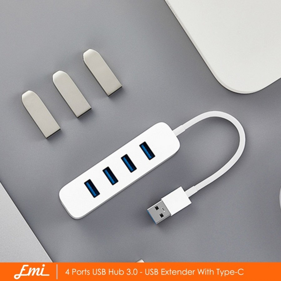 Mijia 4 Ports USB Hub 3.0 - USB Extender With Type-C Extension