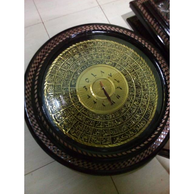 Jam Dinding Kaligrafi Asmaul Husna Kuningan Asli