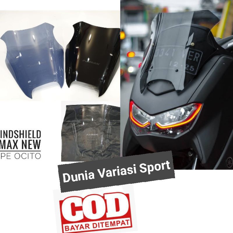 Winshield/ Visor Nmax New 2020-2022/ Nmax Old 2015-2019 Model Ocito/TDR Tameng Kaca Depan Winsil Nmax Bestquality