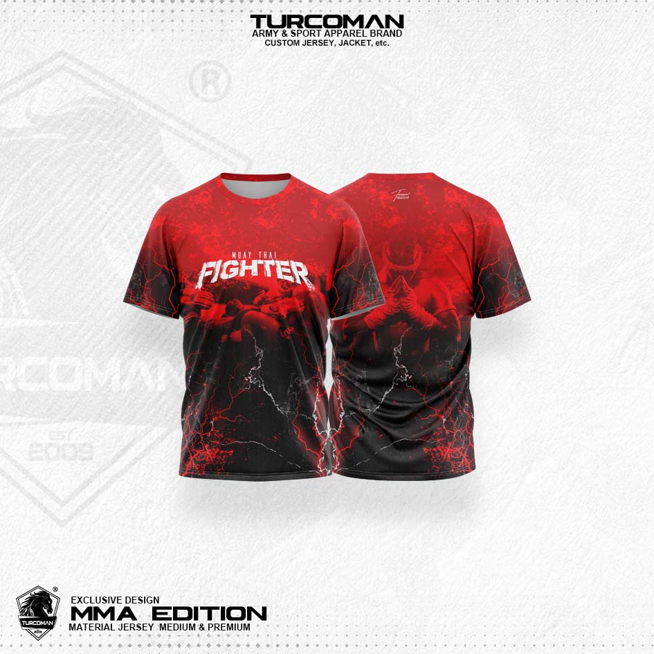 MMA FIGHTER/JERSEY MMA/KAOS/PAKAIAN/KAOS FULL PRINTING/ OLAHRAGA/TRC MMA FIGHTER
