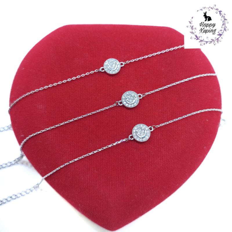 GELANG TANGAN XUPING ASLI TITANIUM FASHION KOREA LAPIS-EMAS MODEL RANTAI KOIN MATA XUPING ORIGINAL