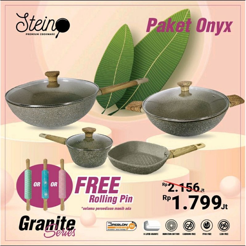 STEIN COOKWARE PAKET ONYX (dapat 4 pcs) | Shopee Indonesia