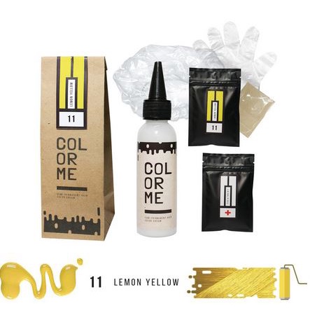 COLOR ME LEMON YELLOW hair color cream cat pewarna rambut