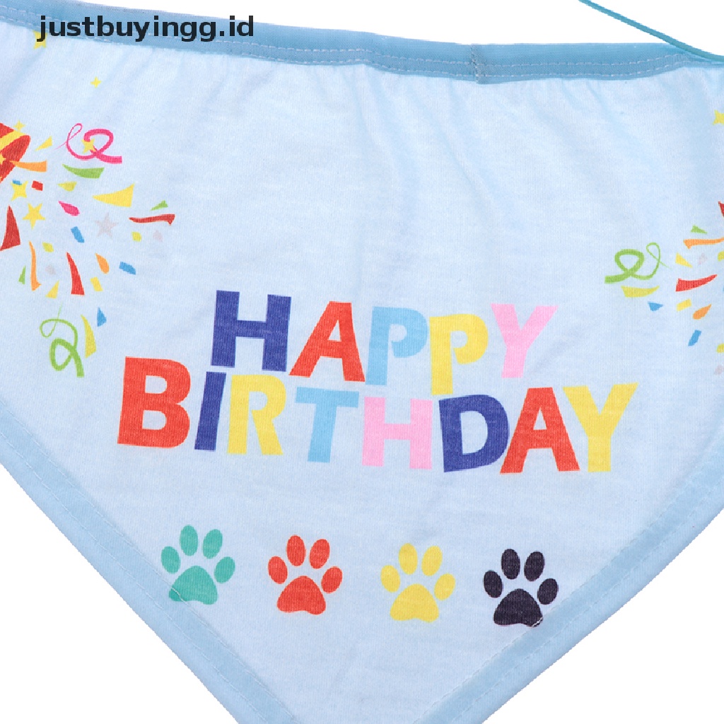 Topi Kerah Desain Mahkota Happy Birthday Untuk Kostum Pesta Ulang Tahun Anjing Kucing Peliharaan