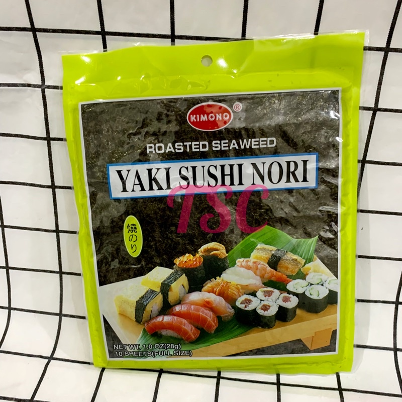 

Kimono Yaki Sushi Nori Roasted Seaweed 28gr Kimono Yakisushi Nori / Rumput Laut