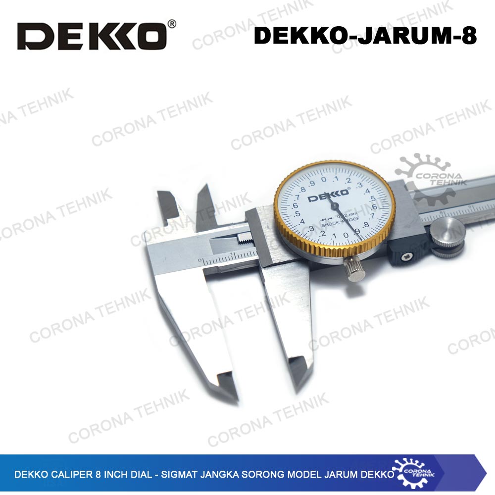 Sigmat Jangka Sorong Model Jarum Dekko  - Dekko Caliper 8 Inch Dial