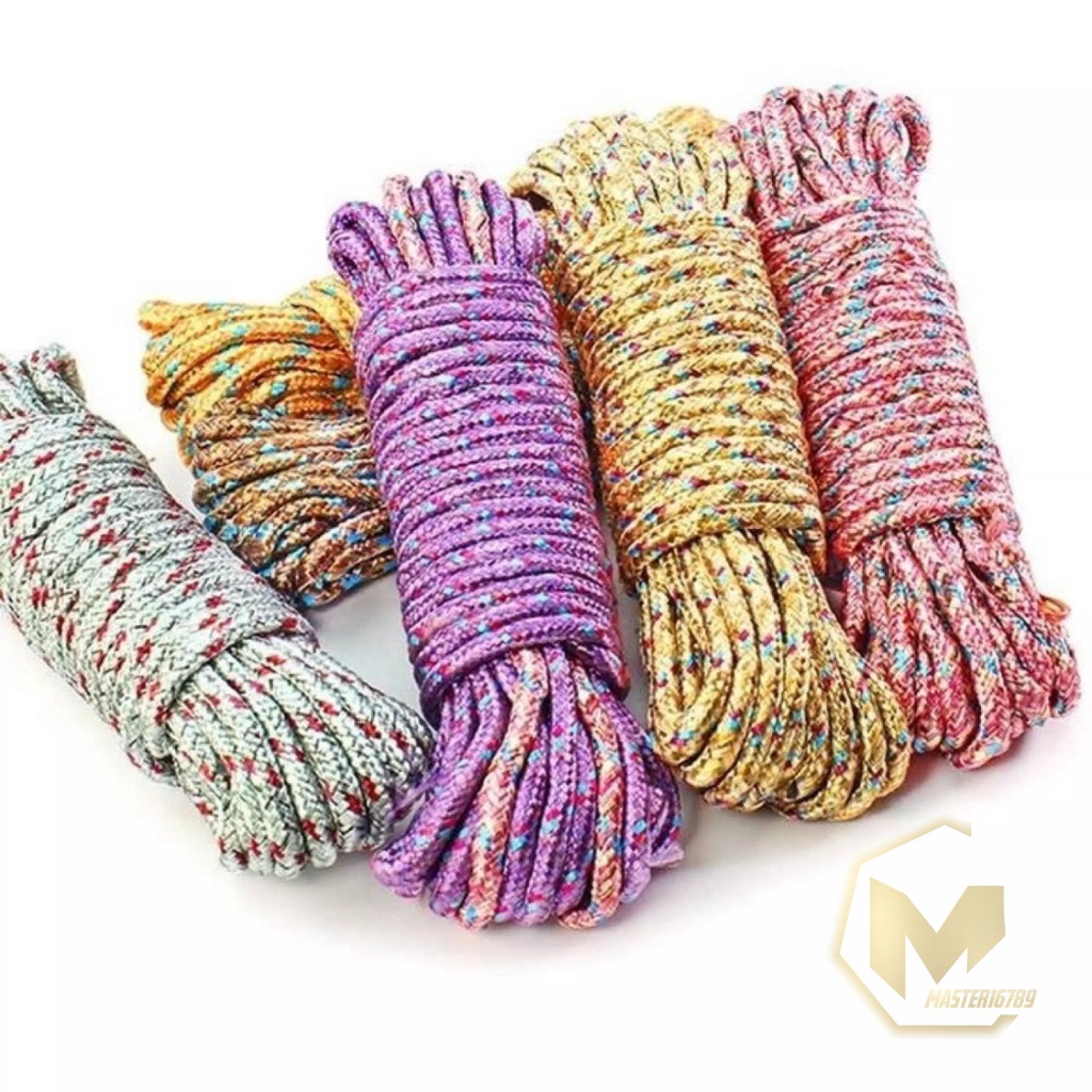 RT44 Tali Jemuran Baju tambang tali kemah camping ikat barang bahan nylon nilon anti slip ukuran 10 meter MA2454