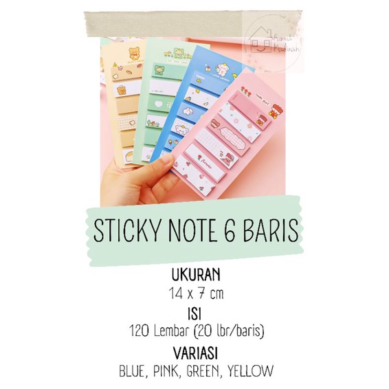 

Sticky Note 6 Baris Cute