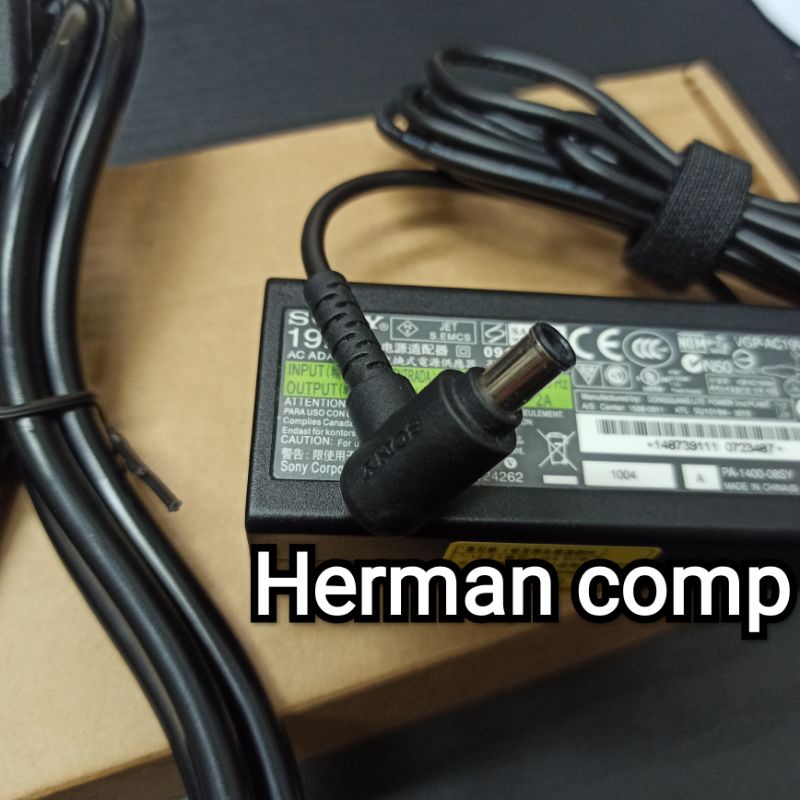 Original Adaptor Sony Vaio VGP-AC19V40 19.5V 2A Dc 6.5x4.4mm