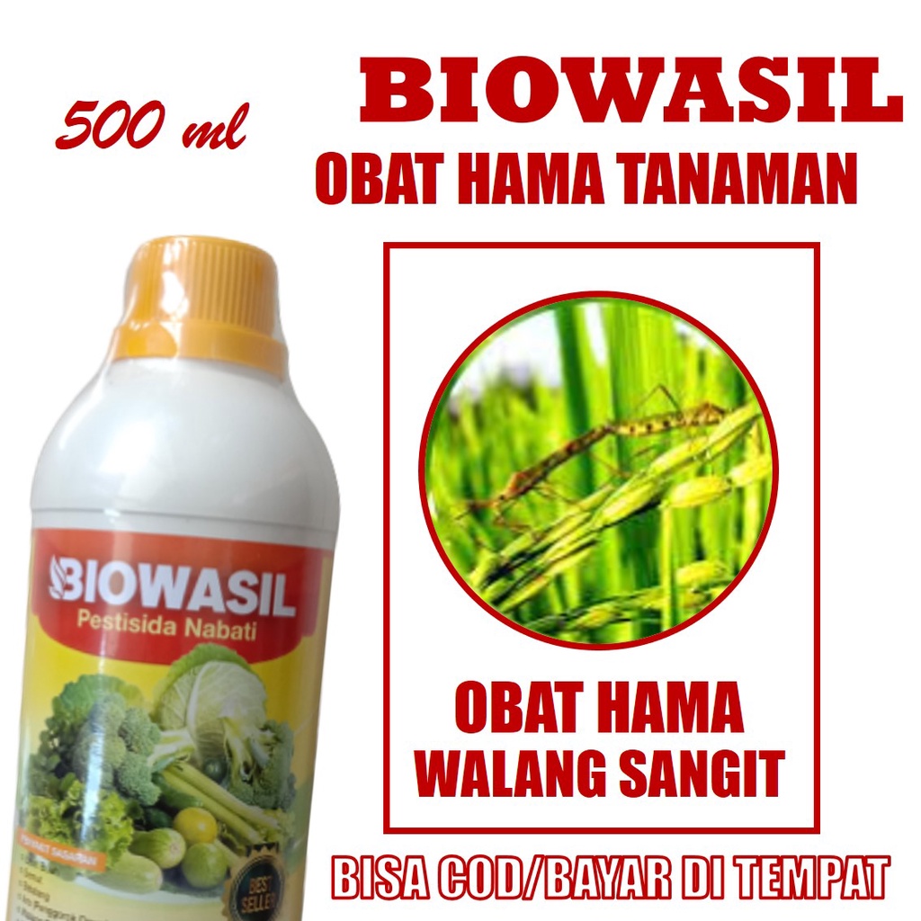 (LANGSUNG KIRIM) BIOWASIL 500 ML Obat Pembasmi Hama Walang Sangit - Pupuk Pestisida Pengendali Hama 
