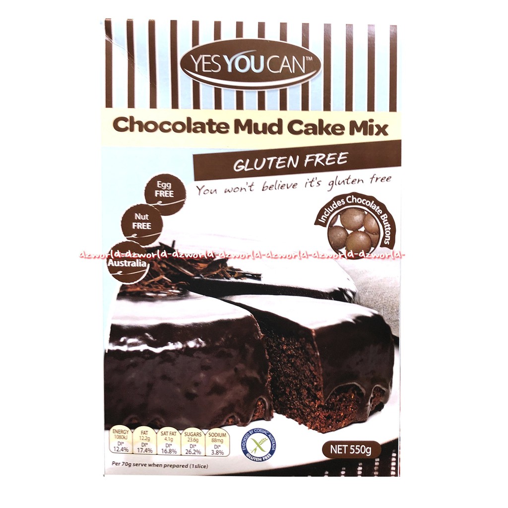 Yes You Can Gluten Free Chocolate Mud Cake Mix 550gr Tepung Instan Membuat Kue Cupcake Yesyoucan Vanilla Cupcake Mix Premix