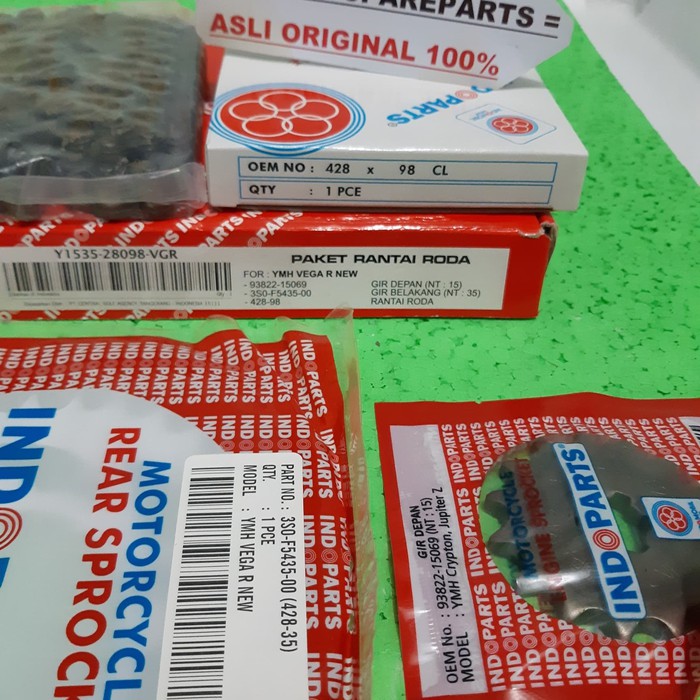 gir set / gear set yamaha vega r new asli original indoparts