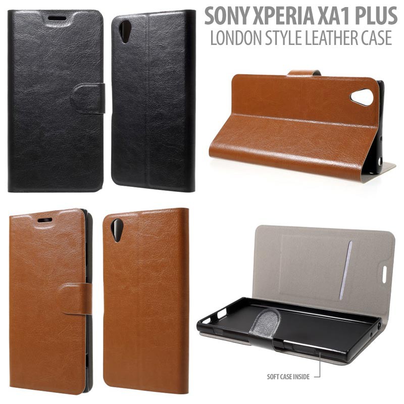 Sony Xperia XA1 Plus Dual / XA1 Plus - London Style Leather Case