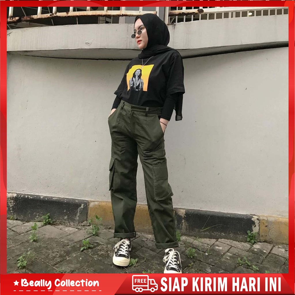 CARGO ARMY PANTS M-XXXXL CELANA CARGO PRIA WANITA UNISEX