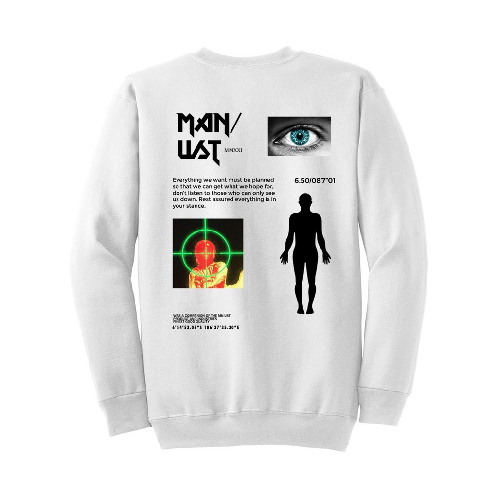 Manust Culture - Crewneck Pria Wanita Original Basic Some One Plan