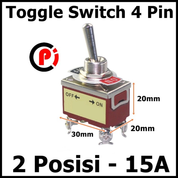 Saklar Toogle Switch Ukuran Besar 15A 250V 2 dan 3 Posisi 2 4 6 Pin