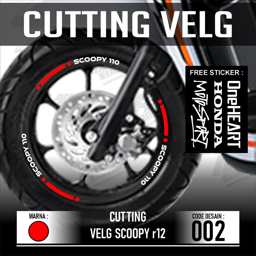 Stiker velg Scoopy lis velg Scoopy stiker velg motor Scoopy list velg honda Scoopy sticker velg Scoo