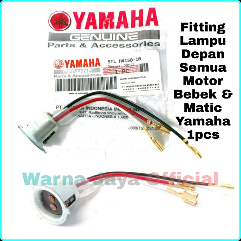 Socket Fitting Soket Fiting Piting Kabel Dudukan Lampu Depan H6 Motor Bebek Matic Yamaha Metik Bohla