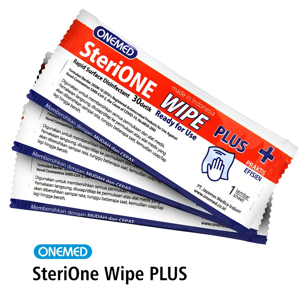 Sterione Wipe Plus Tissue Desinfektan OneMed Box Isi 50pcs OJ