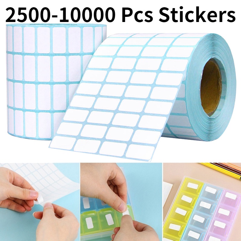 2500-10000pcs Stiker Label Diamond Painting Anti Air Warna Putih