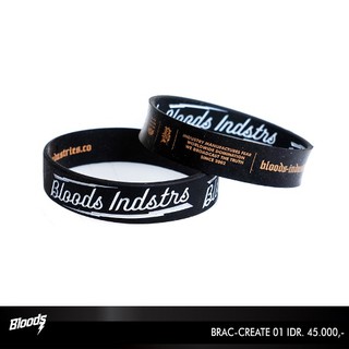  Gelang  pria Gelang  karet  Rubber Bracelet BLOODS 