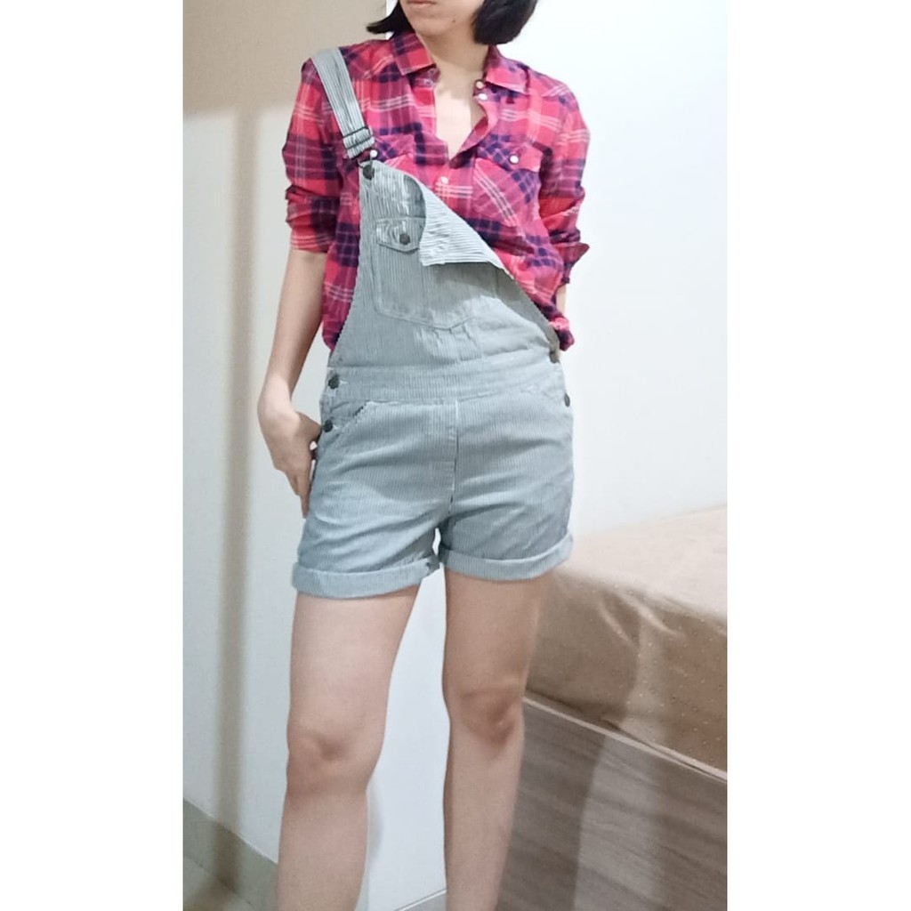 Striped Dungaree uniqlo (preloved)