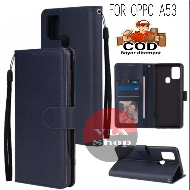 SARUNG DOMPET HP OPPO A53 (2020)/WALLET FLIP CASE LEATHER PREMIUM FOR OPPO A53 (2020)