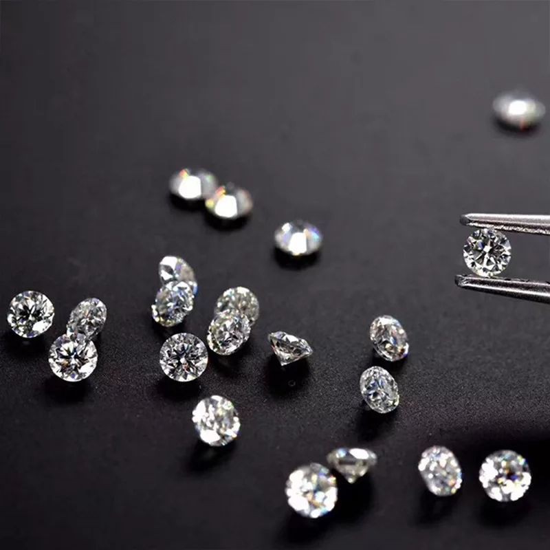 ( ORIGINAL) Clean Permata Moissanite Tabur 1 - 4 mm White Color Per 1 - 5 butir