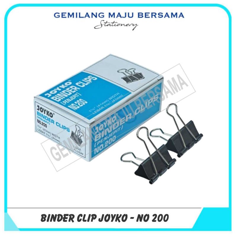 

Binder Clip Joyko 200 (Harga Per 1 Lusin = 12 Buah)