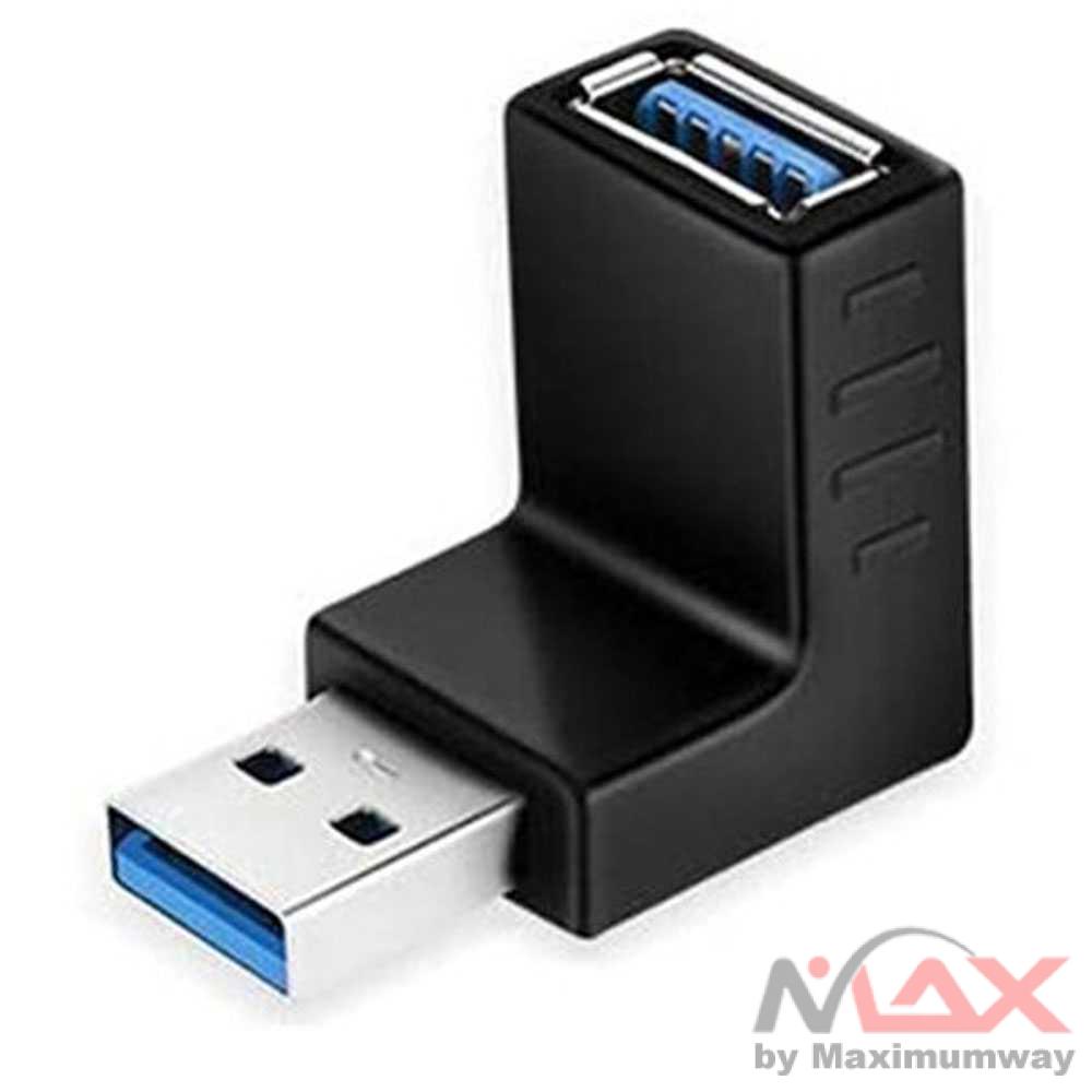 Extension USB 2.0 &amp; 3.0 bentuk L cowok ke cewek male to female untuk menjangkau tempat yang sempit UP Konverter L Shape USB 3.0 Type A Male ke A Female USB 3 Male to Female Adapter Connector Kit,USB 3.0 Header 90 Degree Derajat TV Notebook