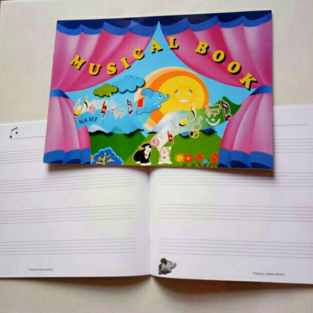 Buku musik musical book landscape buku paranada not balok